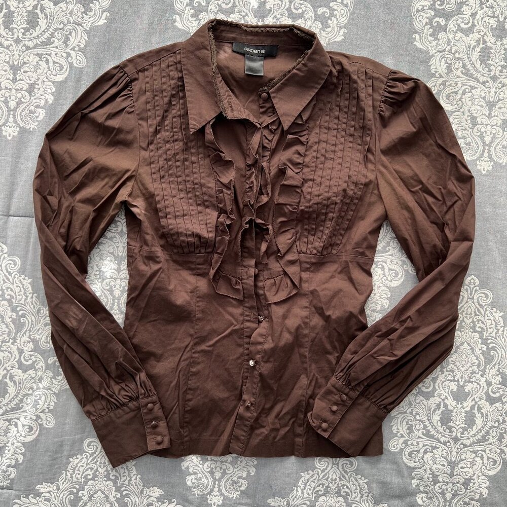 arden b ruffle blouse